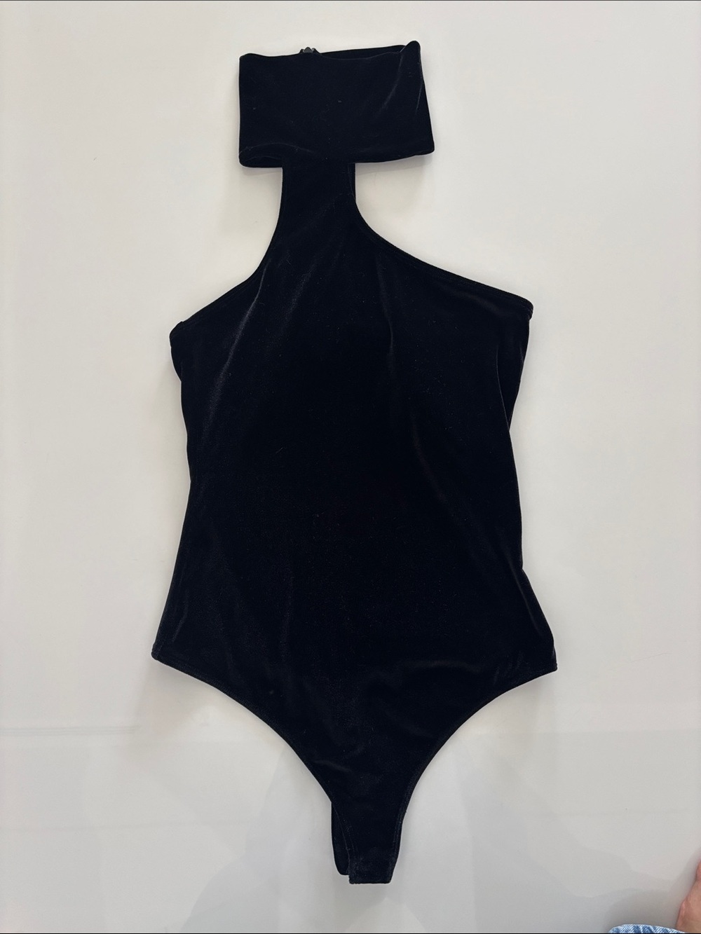 Black Velvet Halter One-Piece